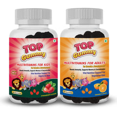 Top Gummy Multivitamins For Kids 30 Gummies Strawberry Flavor & Multivitamin Gummies For Adults 30 Gummies Orange Flavor